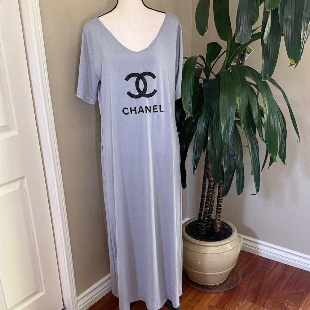 Chanel Gray Maxi Dress “ knock off” looks 100% real!